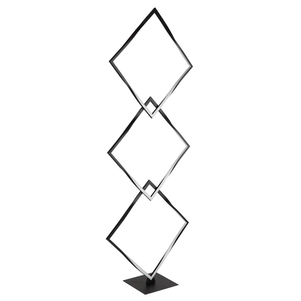 GLOBO Stehlampe
schwarz Opal Metall Kunststoff Aluminium B/H/L: ca. 20x130x49 cm 1 Brennstellen