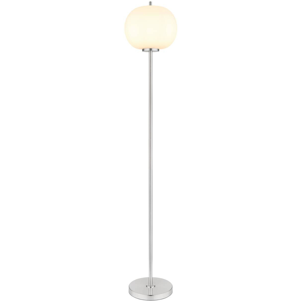 GLOBO Stehlampe
nickel matt Glas Metall H/D: ca. 160×30 cm 1 Brennstellen