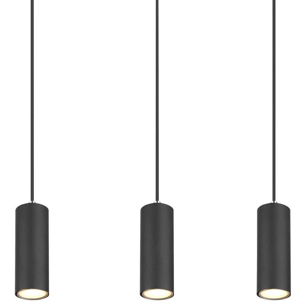 GLOBO Pendelleuchte 57911-6HB
schwarz Metall B/H/L: ca. 6x120x115 cm GU10 6 Brennstellen