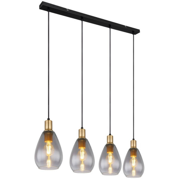 GLOBO Pendelleuchte Fanni
Rauch Glas B/H/L: ca. 15x120x90 cm E27 4 Brennstellen