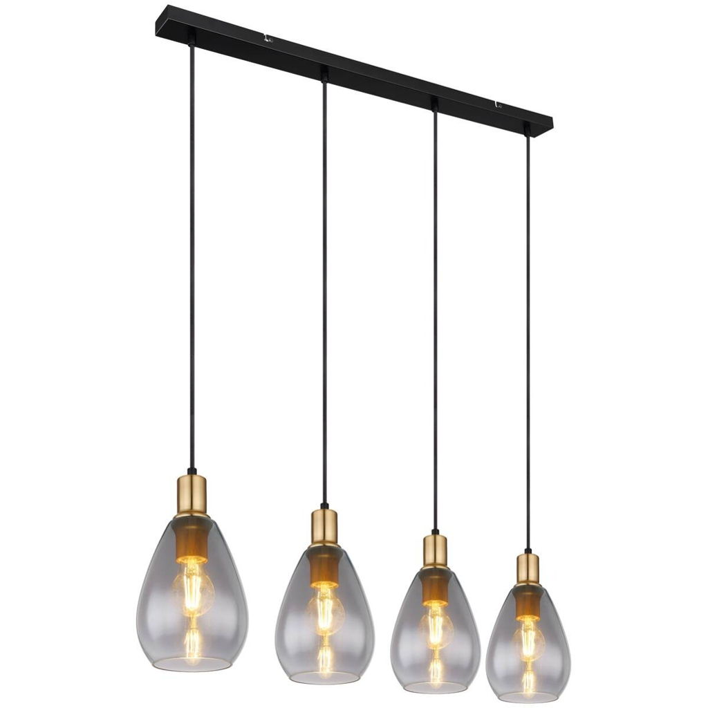 GLOBO Pendelleuchte Fanni
Rauch Glas B/H/L: ca. 15x120x90 cm E27 4 Brennstellen