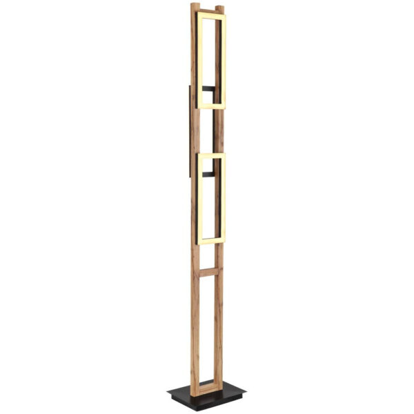 GLOBO Stehlampe ILLA 67266S
dunkelbraun mattschwarz Metall MDF B/H/L: ca. 20x150x25 cm 1 Brennstellen