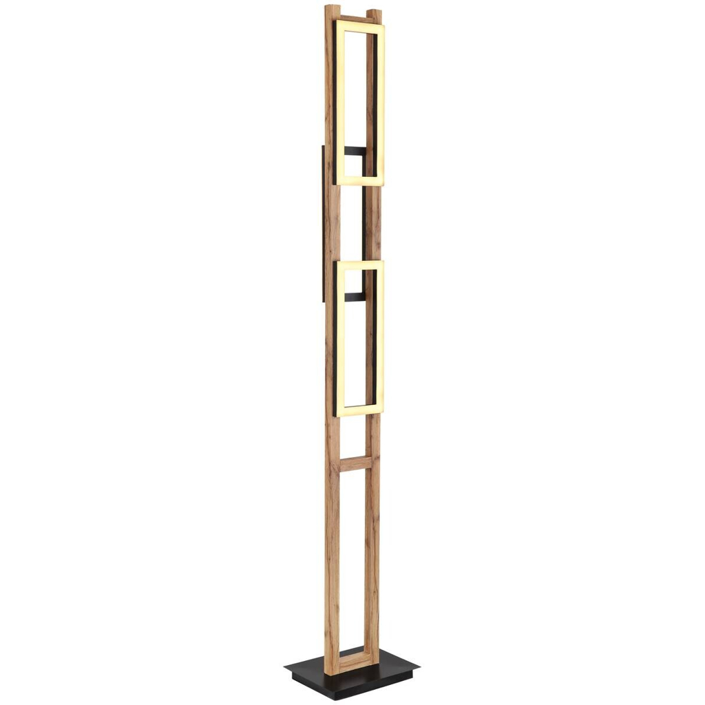 GLOBO Stehlampe ILLA 67266S
dunkelbraun mattschwarz Metall MDF B/H/L: ca. 20x150x25 cm 1 Brennstellen