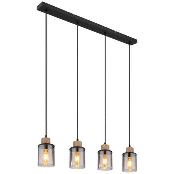 9007371445264 Pendelleuchte
B/H/L: ca. 10x120x78 cm E27 4 Brennstellen