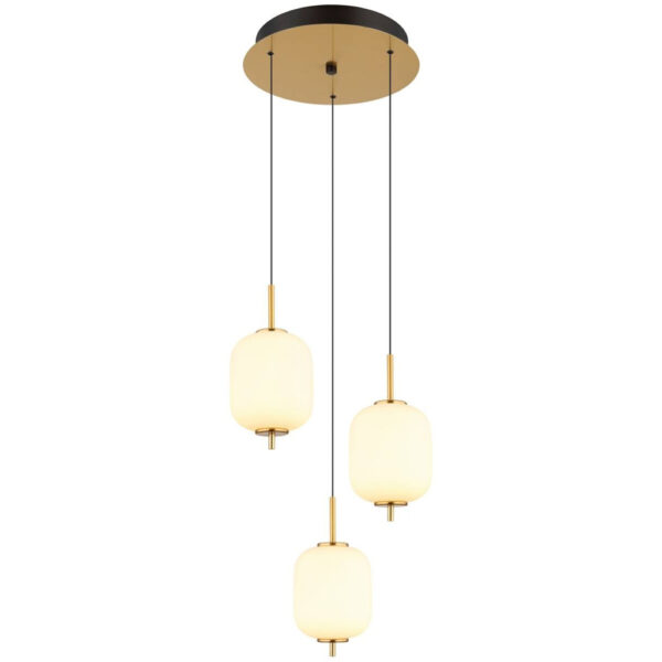 GLOBO Pendelleuchte
messing Metall Glas H/D: ca. 150x35,5 cm 1 Brennstellen