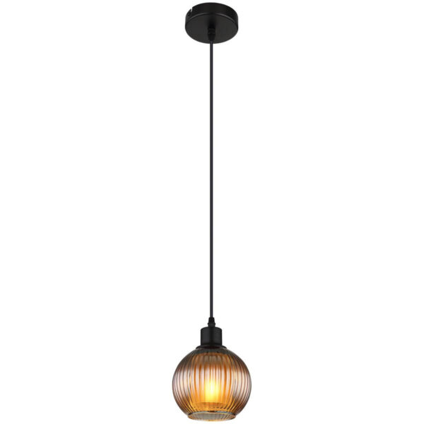 GLOBO Pendelleuchte
petrol schwarz Metall Glas H/D: ca. 120x15 cm null 1 Brennstellen