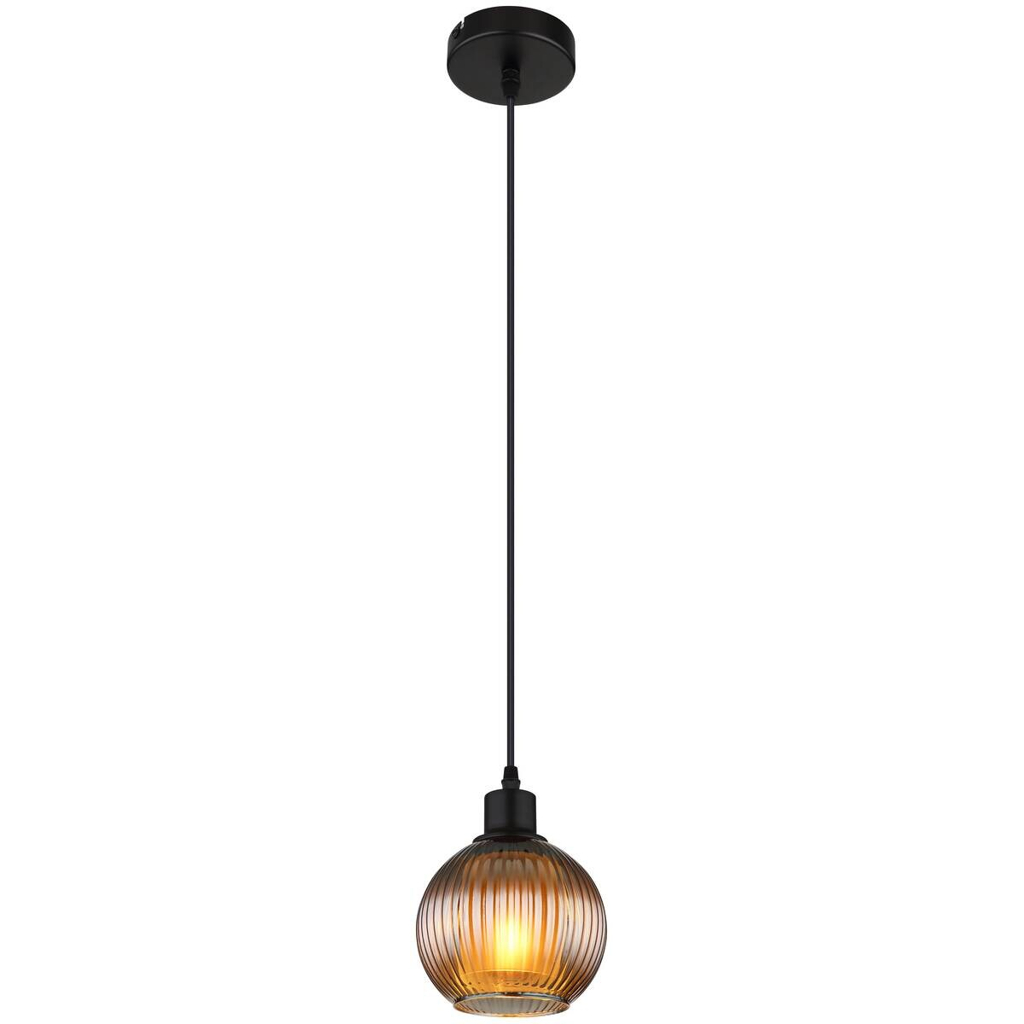 GLOBO Pendelleuchte
petrol schwarz Metall Glas H/D: ca. 120×15 cm null 1 Brennstellen