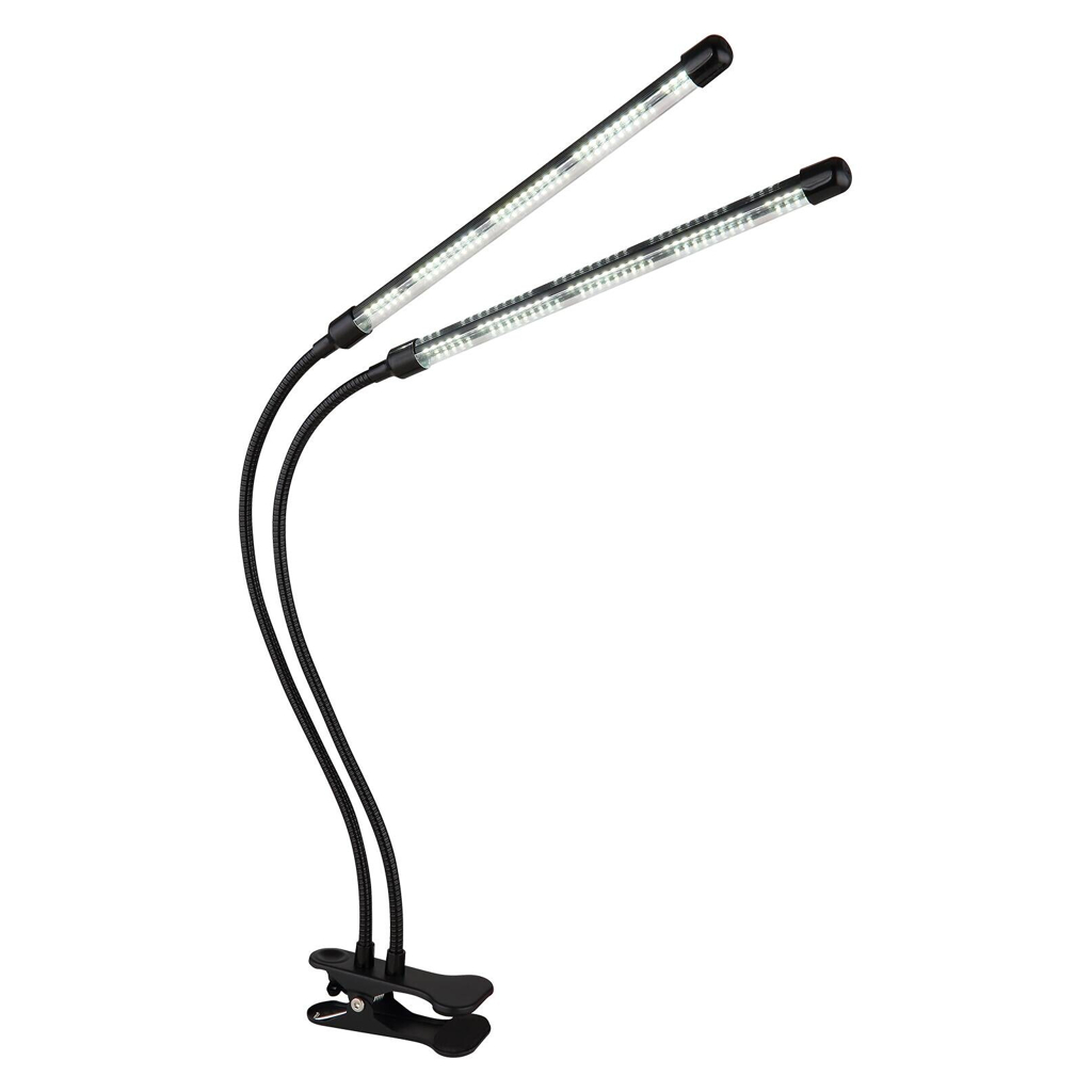 GLOBO LED-Klemmstrahler mattschwarz transparent Metall Kunststoff B/H/T: ca. 45x47x41 cm 1 Brennstellen