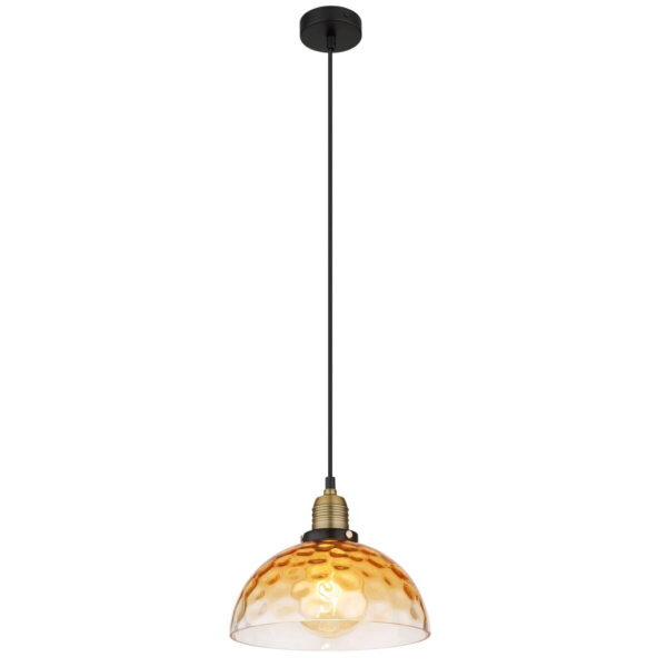 GLOBO Pendelleuchte
schwarz klar Metall H/D: ca. 120x25 cm E27 1 Brennstellen