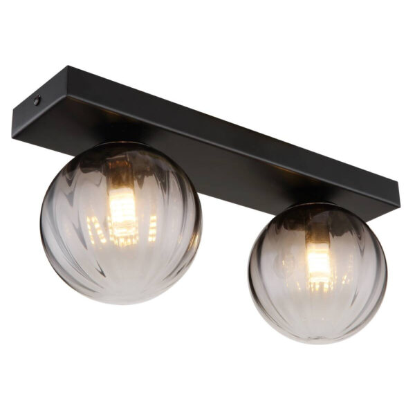 9007371449576 GLOBO Wandleuchte
klar schwarz Metall B/H/T: ca. 12x15x35 cm 2 Brennstellen