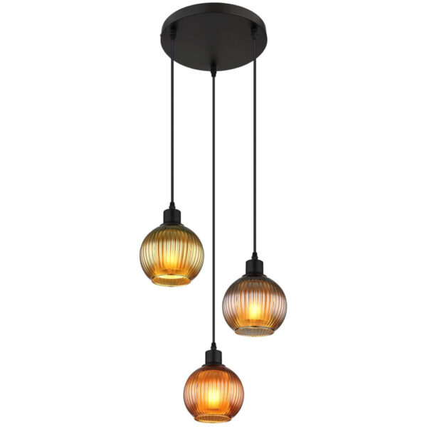 GLOBO Pendelleuchte Zumba
Metall Glas E27 3 Brennstellen