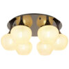 GLOBO Deckenleuchte MAXY 15548-6DK schwarz Chrom klar Acryl Metall H/D: ca. 26,5x65 cm E27 6 Brennstellen