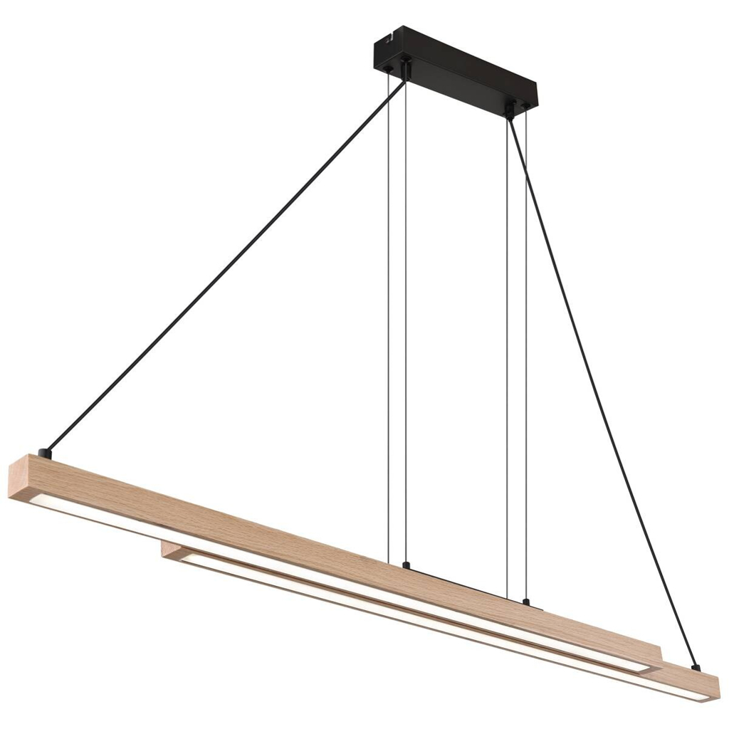 GLOBO Pendelleuchte
mattschwarz MDF Metall Kunststoff B/H/T: ca. 7x120x171 cm 1 Brennstellen