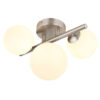 GLOBO Deckenleuchte nickel matt Metall B/H/T: ca. 23,5x20,5x28,5 cm G9 3 Brennstellen