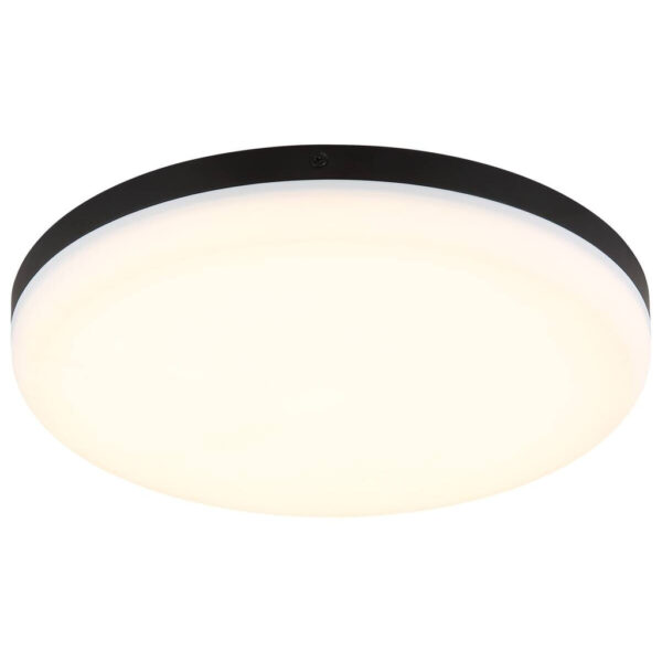 GLOBO Deckenleuchte Opal mattschwarz Kunststoff H/D: ca. 5x30 cm 1 Brennstellen
