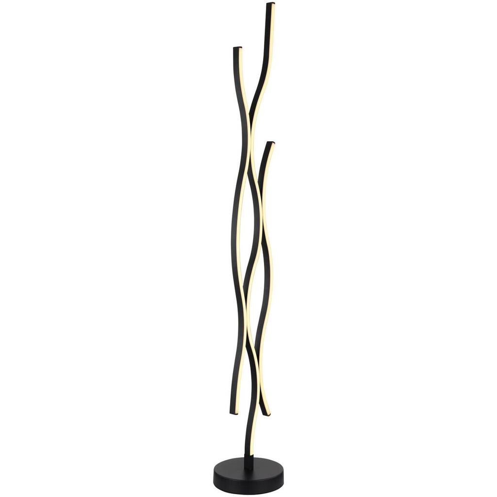 GLOBO Stehlampe
Opal mattschwarz Metall Kunststoff H/D: ca. 135×20 cm 1 Brennstellen