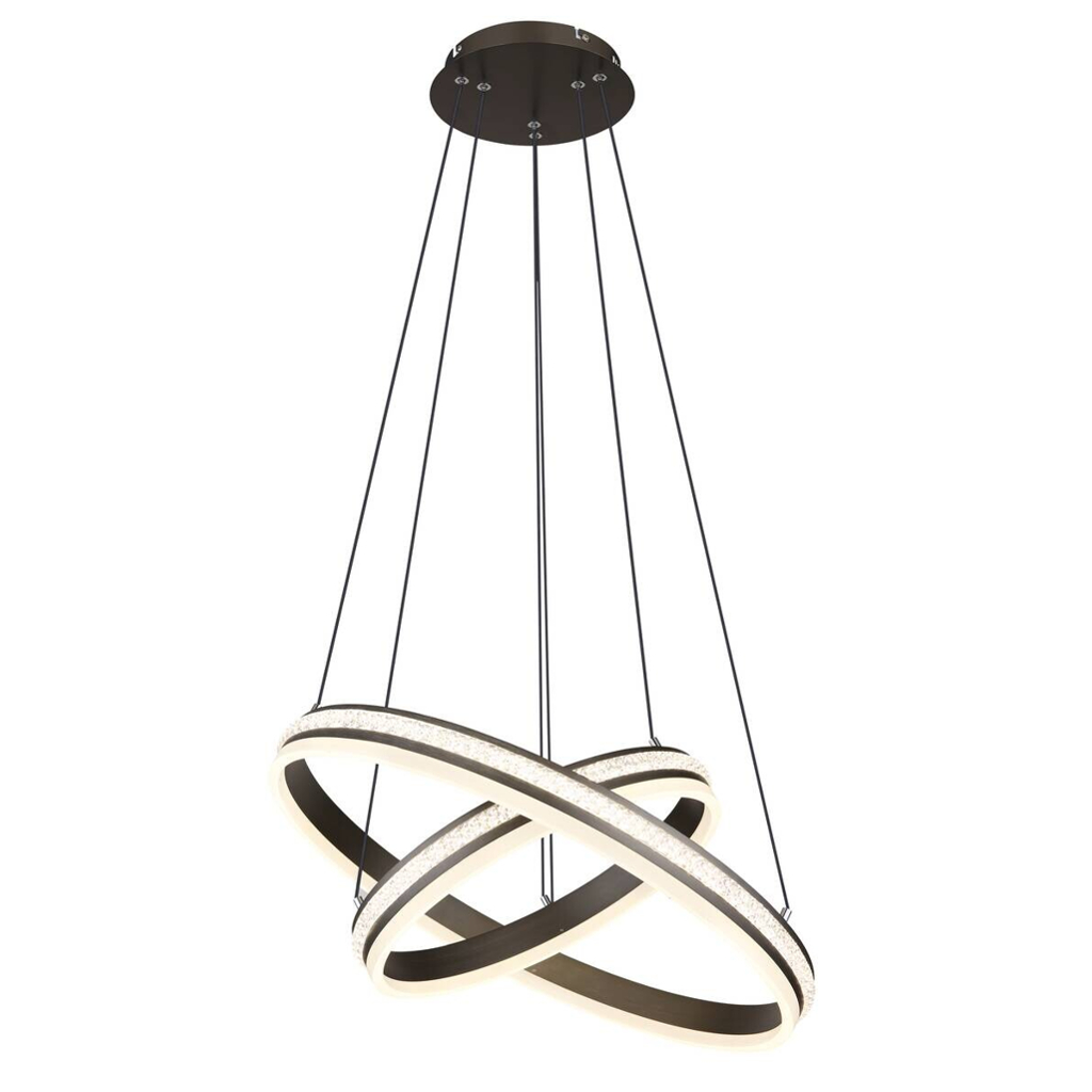 GLOBO LED-Pendelleuchte
titanfarbig klar Metall Kunststoff H/D: ca. 120×60 cm