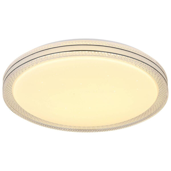 GLOBO LED-Deckenleuchte VELENO 41263-24 transparent Opal weiß Kunststoff Metall H/D: ca. 7x49 cm