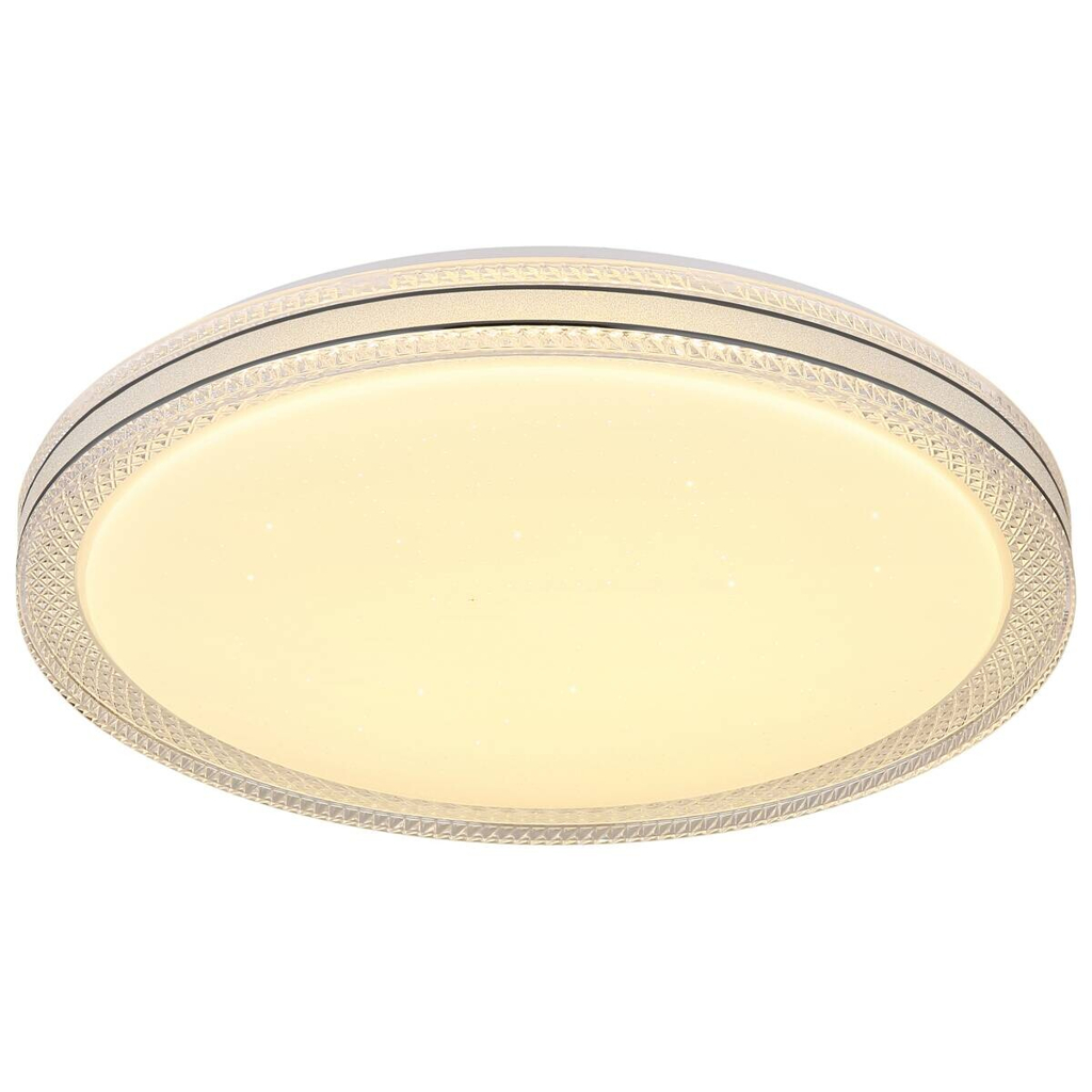 GLOBO LED-Deckenleuchte VELENO 41263-24 transparent Opal weiß Kunststoff Metall H/D: ca. 7x49 cm
