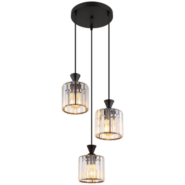 9007371455898 GLOBO Pendelleuchte Jordana
Metall Acryl L/D: ca. 120x32 cm E27 3 Brennstellen