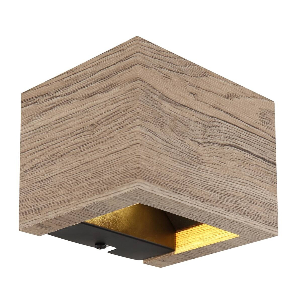 GLOBO LED-Wandleuchte
schwarz dunkelbraun MDF Metall B/H: ca. 13,2×9,8 cm