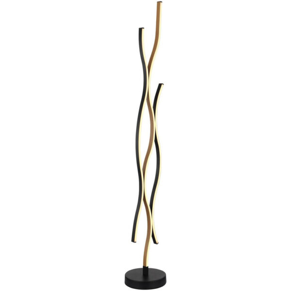 GLOBO Stehlampe
mattschwarz Opal Metall Kunststoff H/D: ca. 135x20 cm 1 Brennstellen
