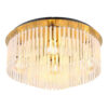 GLOBO Deckenleuchte Opal gold Glas Metall H/D: ca. 25x50 cm E27 5 Brennstellen