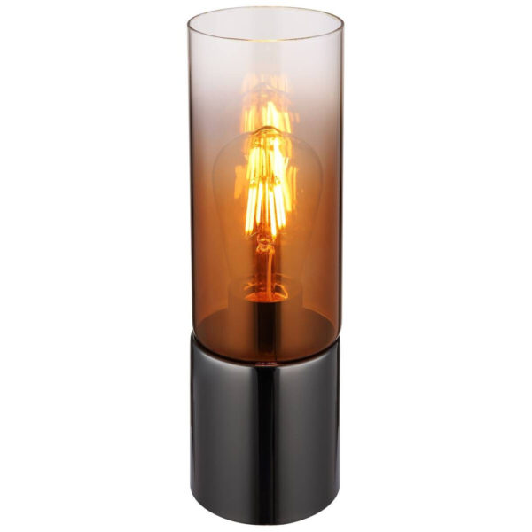 9007371462155 GLOBO Tischleuchte
Kupfer Chrom Glas Metall H/D: ca. 30x9 cm E27 1 Brennstellen