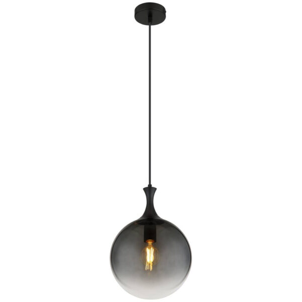 9007371462223 GLOBO Pendelleuchte
Rauch mattschwarz Metall Glas H/D: ca. 141x25 cm E27 1 Brennstellen