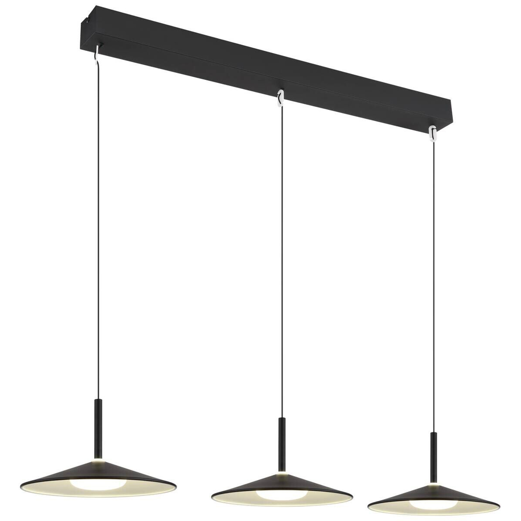 GLOBO Pendelleuchte
mattschwarz Metall B/H/T/L: ca. 25x180x95x95 cm 1 Brennstellen