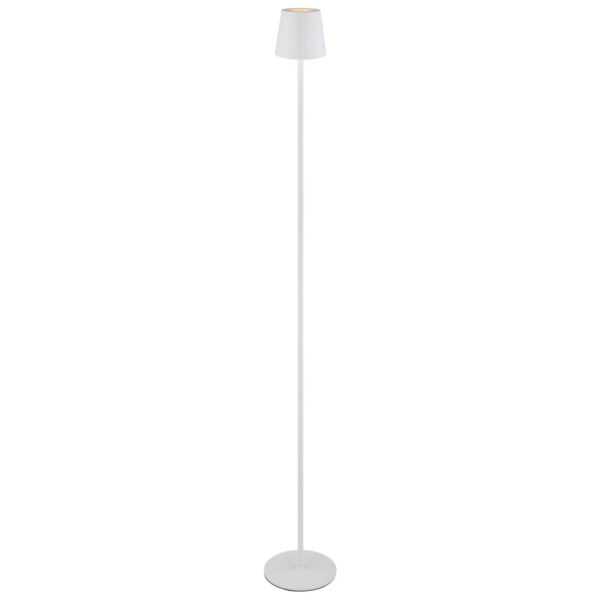 Globo - LED-Stehlampe weiß Kunststoff Metall H/T: ca. 120x16 cm 1 Brennstellen in Weiss