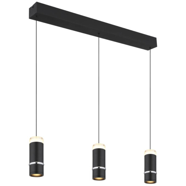 GLOBO Pendelleuchte
mattschwarz Metall B/H/T/L: ca. 6,5x180x73x73 cm 1 Brennstellen