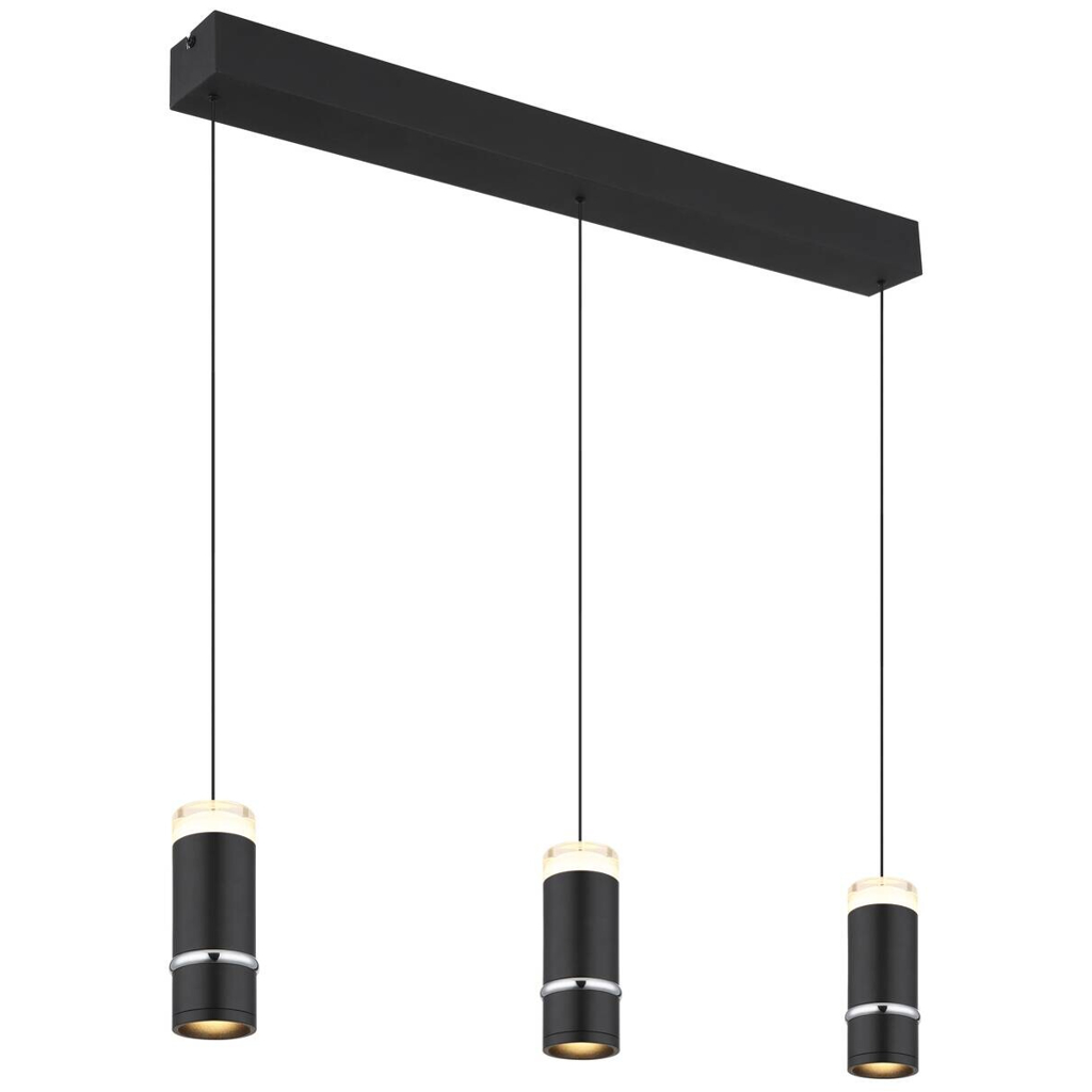 GLOBO Pendelleuchte
mattschwarz Metall B/H/T/L: ca. 6,5x180x73x73 cm 1 Brennstellen