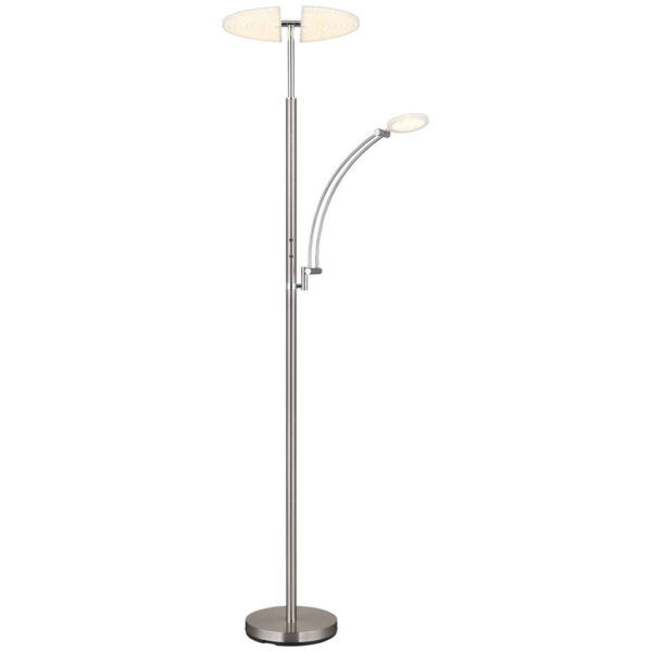 9007371468119 GLOBO Stehlampe
nickel matt Chrom Kunststoff Metall B/H/T: ca. 80x183x40,5 cm 1 Brennstellen