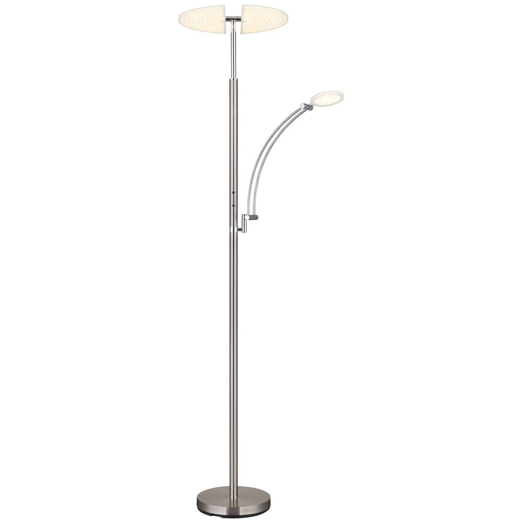 GLOBO Stehlampe
nickel matt Chrom Kunststoff Metall B/H/T: ca. 80x183x40,5 cm 1 Brennstellen