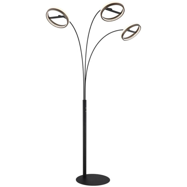 GLOBO Stehlampe DELLA 67179S1
schwarz grau Kunststoff Metall B/H/L: ca. 102,3x190,2x83,7 cm 1 Brennstellen