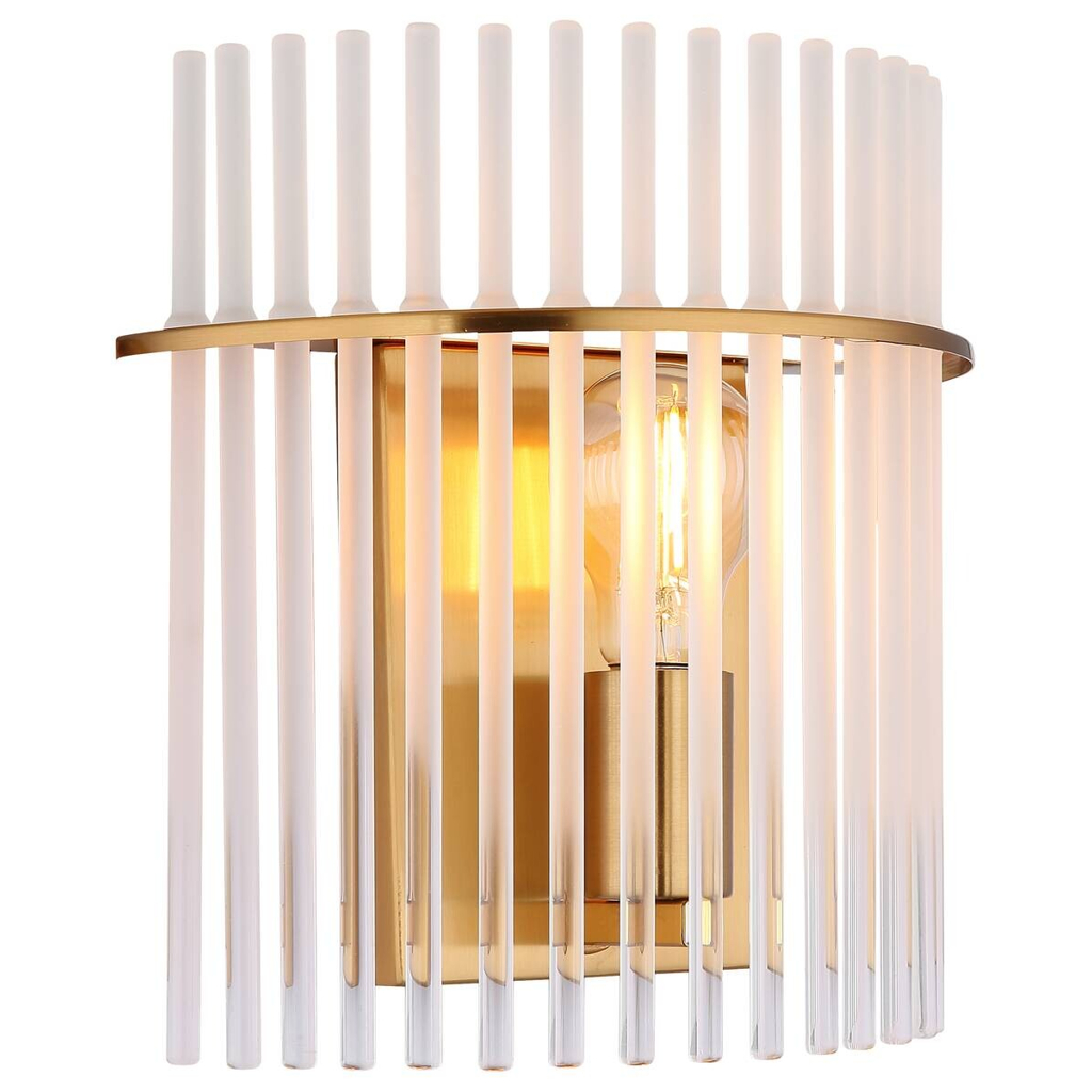 GLOBO Wandleuchte
gold Opal transparent Metall Glas B/H/T: ca. 25x26x12,5 cm E27 1 Brennstellen