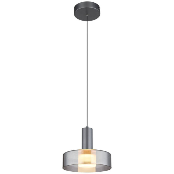 GLOBO Pendelleuchte
grau Metall Glas Aluminium H/D: ca. 150x22 cm 1 Brennstellen