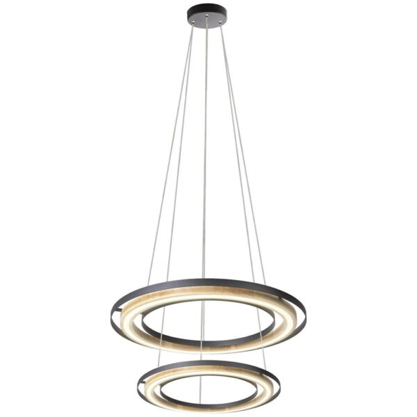 9007371475551 GLOBO LED-Pendelleuchte RILAS
schwarz natur Bambus Metall H/D: ca. 150x56 cm 2 Brennstellen