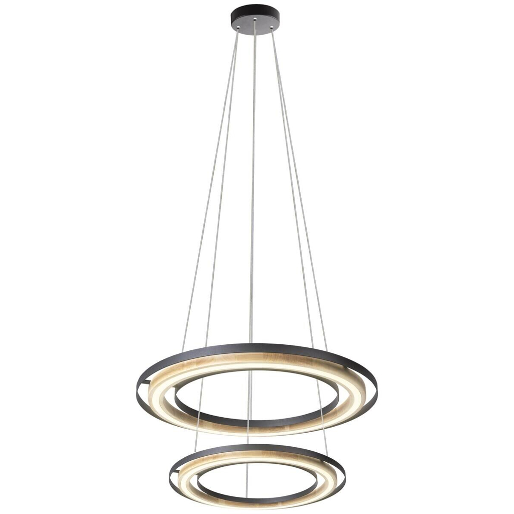 GLOBO LED-Pendelleuchte RILAS
schwarz natur Bambus Metall H/D: ca. 150×56 cm 2 Brennstellen