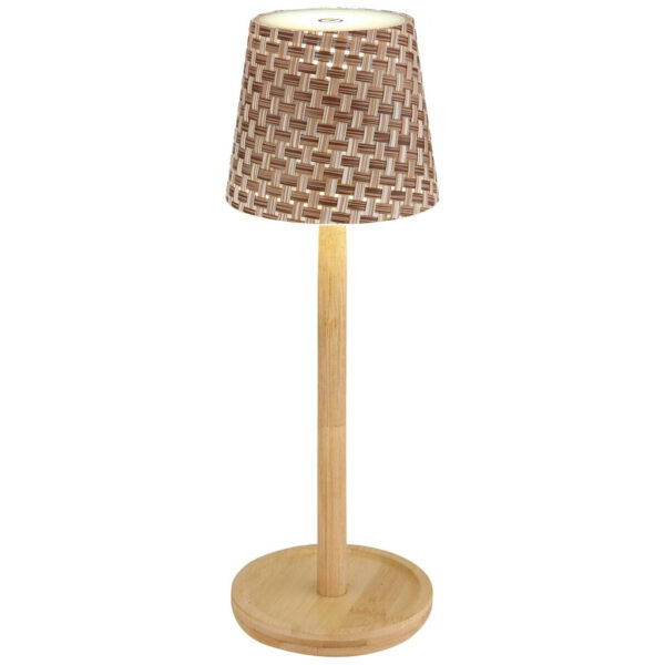 GLOBO LED-Tischleuchte RIDS 58438BAS
braun Opal natur Kunststoff Bambus H/D: ca. 33x11 cm 1 Brennstellen