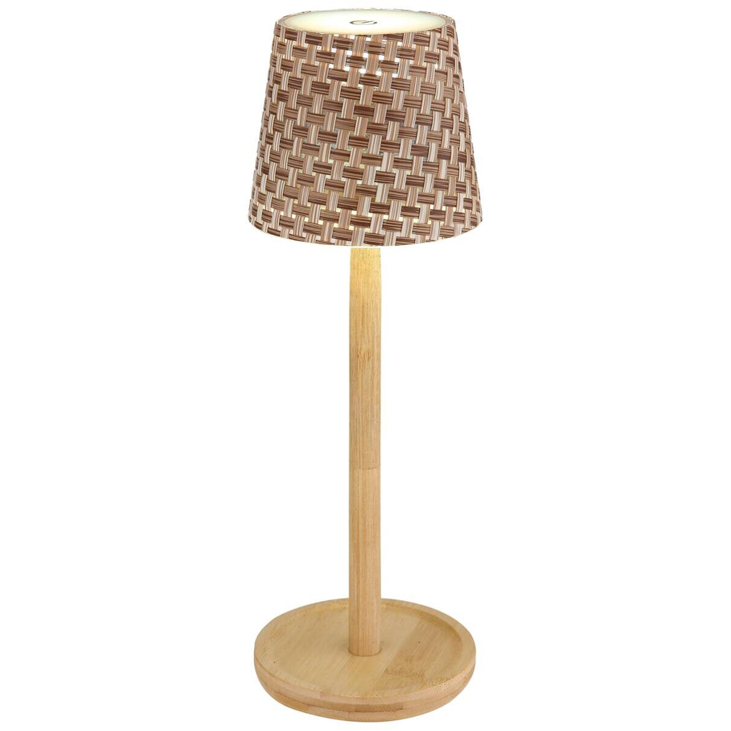 GLOBO LED-Tischleuchte RIDS 58438BAS
braun Opal natur Kunststoff Bambus H/D: ca. 33×11 cm 1 Brennstellen