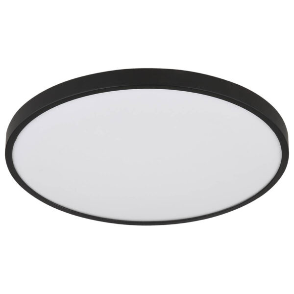 GLOBO Deckenleuchte mattschwarz Opal Kunststoff H/D: ca. 3,55x23 cm 1 Brennstellen