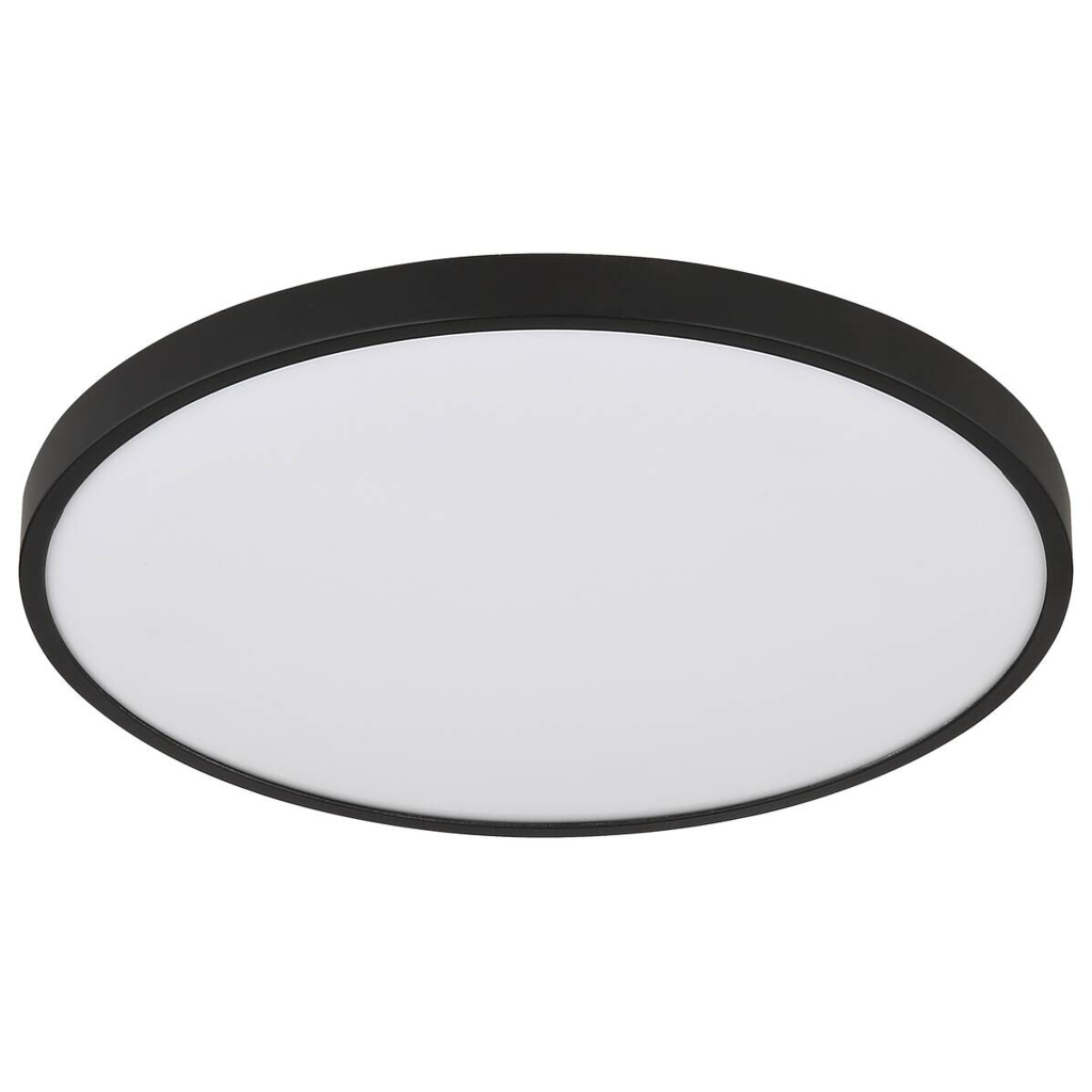GLOBO Deckenleuchte mattschwarz Opal Kunststoff H/D: ca. 3,55x23 cm 1 Brennstellen