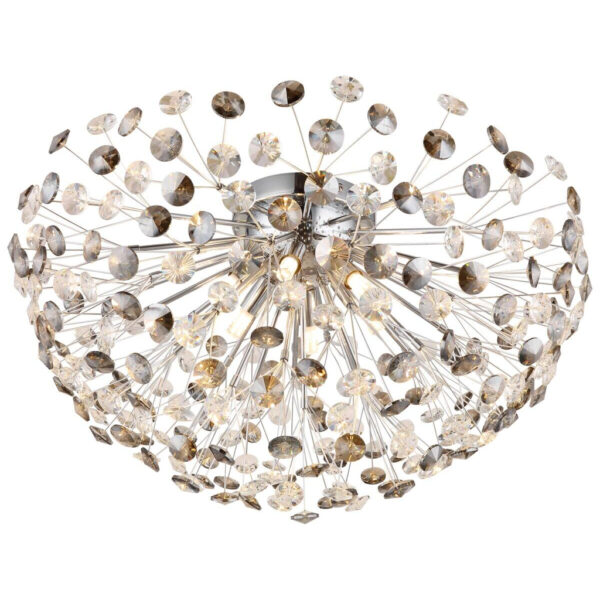 GLOBO LED-Deckenleuchte gold klar Metall H/D: ca. 25x45 cm 4 Brennstellen