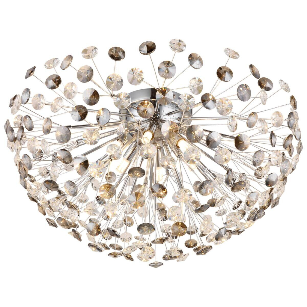 GLOBO LED-Deckenleuchte gold klar Metall H/D: ca. 25x45 cm 4 Brennstellen