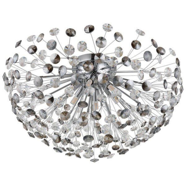 GLOBO LED-Deckenleuchte Rauch Chrom Metall H/D: ca. 32,5x60 cm 6 Brennstellen GLOBO LED-Deckenleuchte Rauch Chrom Metall H/D: ca. 32,5x60 cm 6 Brennstellen