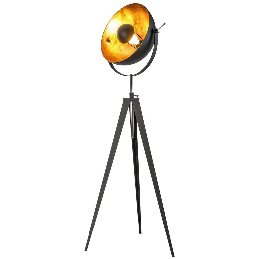 GLOBO Stehlampe Bowy
gold schwarz Metall H/D: ca. 168×63,5 cm 1 Brennstellen