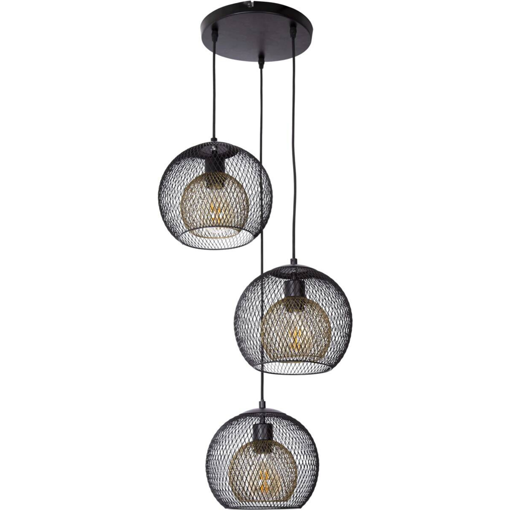 GLOBO Pendelleuchte SELINA 30260308X
schwarz Metall H/D: ca. 150×44 cm E27 3 Brennstellen