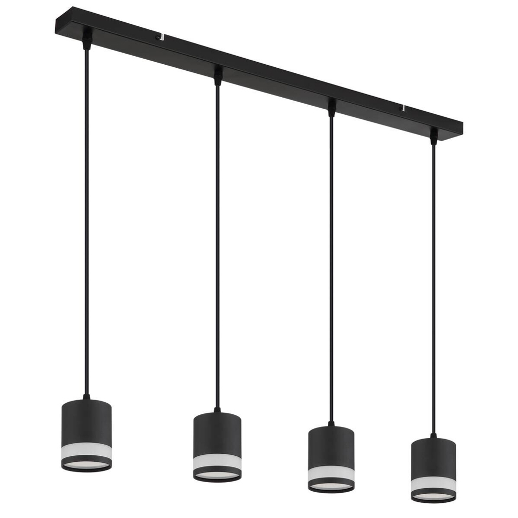 GLOBO Hängeleuchte
Opal schwarz Kunststoff Metall B/H/L: ca. 8,2x120x80 cm 4 Brennstellen